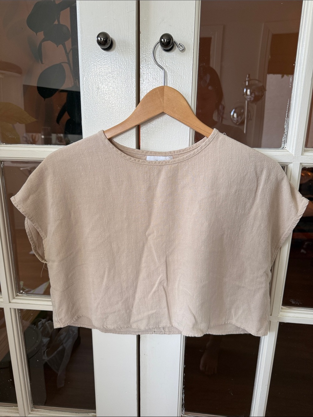 Oak + Fort Cropped Top - Beige